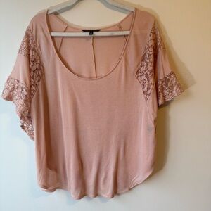 Victoria’s Secret Pink Lace Butterfly Sleeve Women's Top | Size XL
